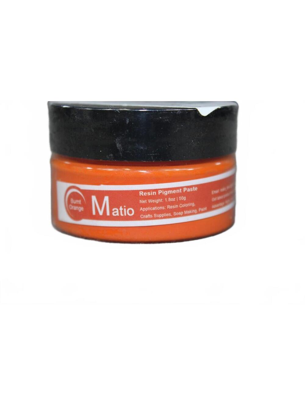 Matio Burnt Orange Resin Pigment Paste 1.8oz 50g Opaque